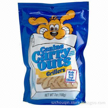 Pet food packaging pouch, zipper seal bags, for cat and dog food, aluminum foil